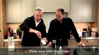 aerolatte  milk frother makes three layer caffè latte macchiato [upl. by Morehouse]