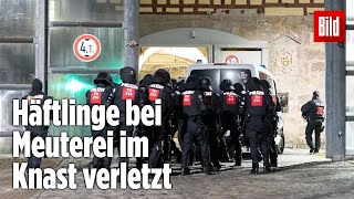 Gefängnismeuterei Polizei stürmt Knast in Thüringen  JVA Untermaßfeld [upl. by Nylsirk]